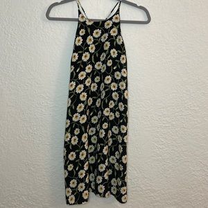 Flower pattern mini dress